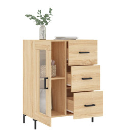 Buffet chêne sonoma 69,5x34x90 cm bois d'ingénierie