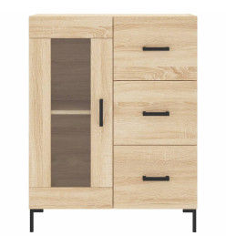 Buffet chêne sonoma 69,5x34x90 cm bois d'ingénierie