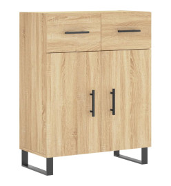 Buffet chêne sonoma 69,5x34x90 cm bois d'ingénierie