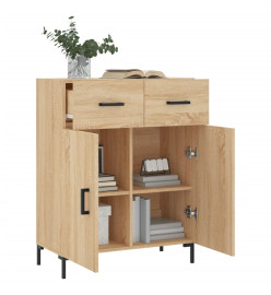 Buffet chêne sonoma 69,5x34x90 cm bois d'ingénierie