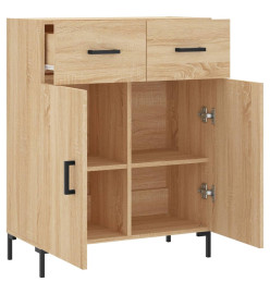 Buffet chêne sonoma 69,5x34x90 cm bois d'ingénierie