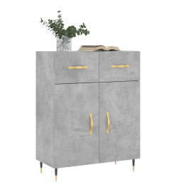 Buffet gris béton 69,5x34x90 cm bois d'ingénierie