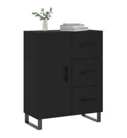 Buffet noir 69,5x34x90 cm bois d'ingénierie