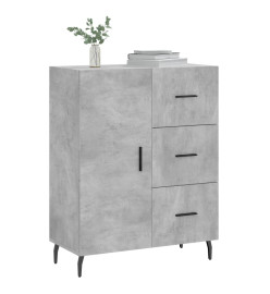 Buffet gris béton 69,5x34x90 cm bois d'ingénierie