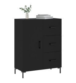 Buffet noir 69,5x34x90 cm bois d'ingénierie