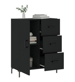 Buffet noir 69,5x34x90 cm bois d'ingénierie