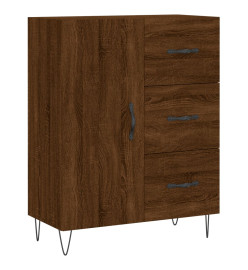 Buffet chêne marron 69,5x34x90 cm bois d'ingénierie