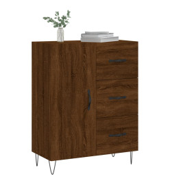 Buffet chêne marron 69,5x34x90 cm bois d'ingénierie