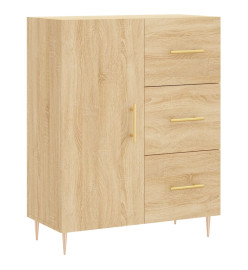 Buffet chêne sonoma 69,5x34x90 cm bois d'ingénierie