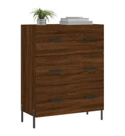 Buffet chêne marron 69,5x34x90 cm bois d'ingénierie