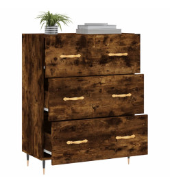 Buffet chêne fumé 69,5x34x90 cm bois d'ingénierie