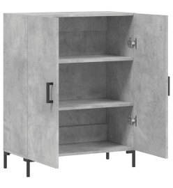 Buffet gris béton 69,5x34x90 cm bois d'ingénierie