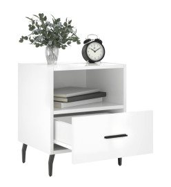 Tables de chevet 2 pcs blanc brillant 40x35x47,5 cm