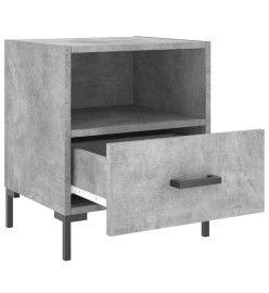 Table de chevet gris béton 40x35x47,5 cm bois d’ingénierie