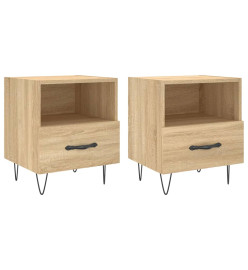 Tables de chevet 2 pcs chêne sonoma 40x35x47,5 cm