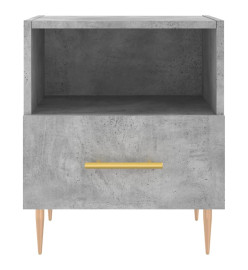 Table de chevet gris béton 40x35x47,5 cm bois d’ingénierie