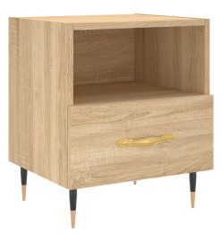 Table de chevet chêne sonoma 40x35x47,5 cm bois d’ingénierie