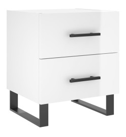 Tables de chevet 2 pcs blanc brillant 40x35x47,5 cm