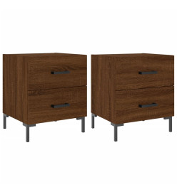 Tables de chevet 2 pcs chêne marron 40x35x47,5 cm