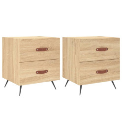 Tables de chevet 2 pcs chêne sonoma 40x35x47,5 cm