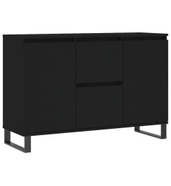 Buffet noir 104x35x70 cm bois d’ingénierie