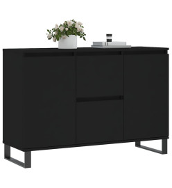 Buffet noir 104x35x70 cm bois d’ingénierie