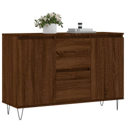 Buffet chêne marron 104x35x70 cm bois d'ingénierie