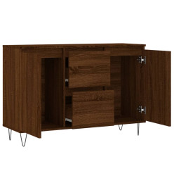 Buffet chêne marron 104x35x70 cm bois d'ingénierie