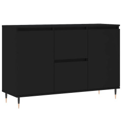 Buffet noir 104x35x70 cm bois d’ingénierie