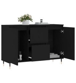 Buffet noir 104x35x70 cm bois d’ingénierie