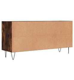 Meuble TV chêne fumé 103,5x30x50 cm bois d'ingénierie