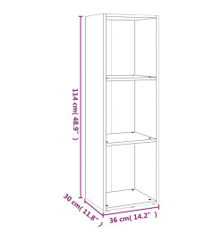 Bibliothèque/Meuble TV chêne marron 36x30x114cm bois ingénierie