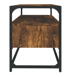 Meuble TV chêne fumé 80x35x45 cm bois d'ingénierie