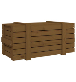 Boîte de rangement Marron miel 91x40,5x42 cm Bois massif pin