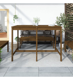 Table de jardin marron miel 159,5x82,5x110cm bois massif de pin