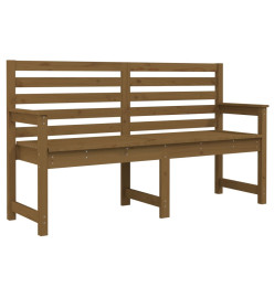 Banc de jardin marron miel 159,5x48x91,5 cm bois de pin massif