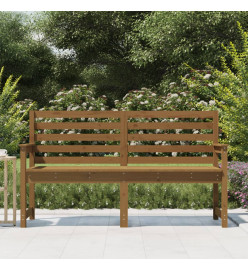 Banc de jardin marron miel 159,5x48x91,5 cm bois de pin massif