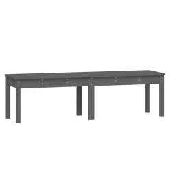 Banc de jardin à 2 places gris 159,5x44x45cm bois massif de pin