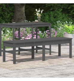 Banc de jardin à 2 places gris 159,5x44x45cm bois massif de pin