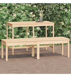 Banc de jardin à 2 places 159,5x44x45 cm bois massif de pin