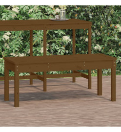 Banc de jardin marron miel 109x44x45 cm bois de pin massif