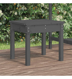 Banc de jardin gris 50x44x45 cm bois massif de pin