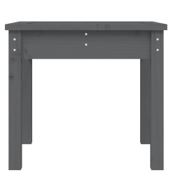 Banc de jardin gris 50x44x45 cm bois massif de pin