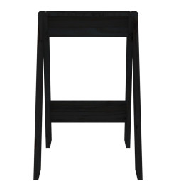 Tabourets lot de 2 noir 40x40x60 cm bois massif de pin