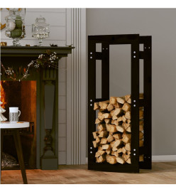 Support pour bois de chauffage Noir 41x25x100 cm Bois de pin