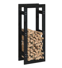 Support pour bois de chauffage Noir 41x25x100 cm Bois de pin