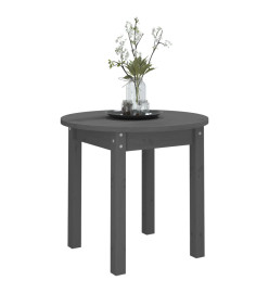 Table basse Gris Ø 45x40 cm Bois massif de pin