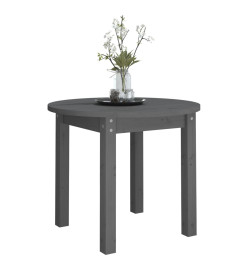 Table basse Gris Ø 55x45 cm Bois massif de pin