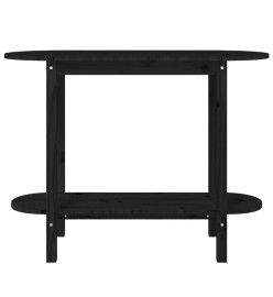 Table console Noir 110x40x80 cm Bois massif de pin