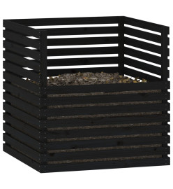 Composteur Noir 100x100x102 cm Bois massif de pin